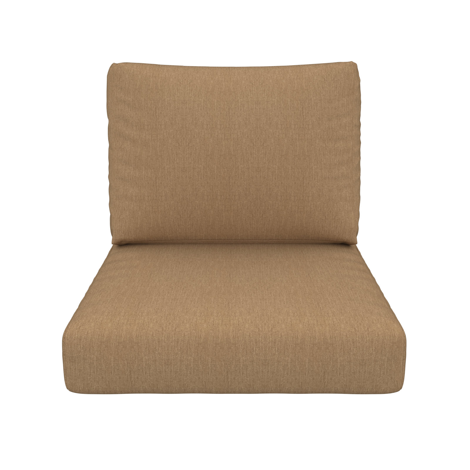 Amala Sunbrella® Seat and Back Cushion, Sunbrella® Canvas Heather Beige , 25" W x 25.5" D