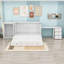 Grand lit escamotable avec bureau intégré et port USB et grand tiroir-1118039358