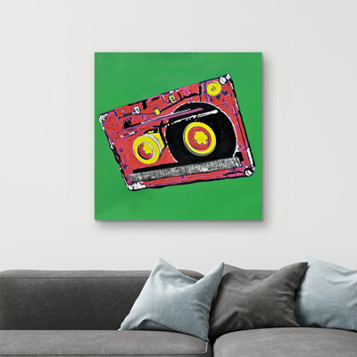Tape player - 32"x32" art on canvas