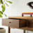 50.39" Brown Rectangular Solid Wood Console Table