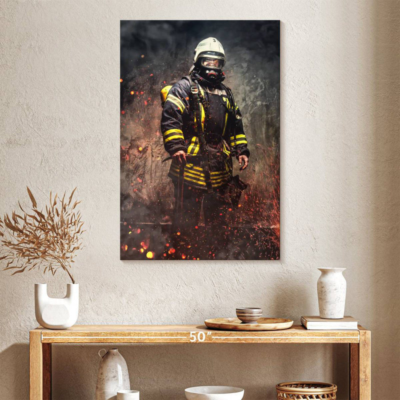 Mission de secours des pompiers, H 39 po x l 26 po