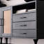 Buffet simple de style Wabi-sabi
