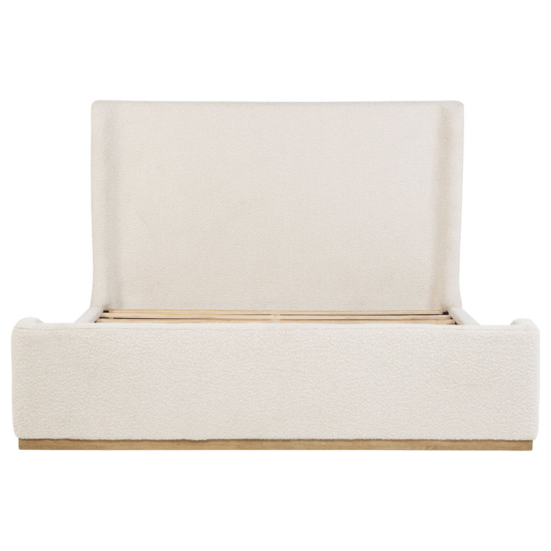 Marlin Upholstered Eastern King Sleigh Bed Cream, King