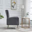 Chaise d'appoint moderne gris 29 "avec pieds en métal doré-1056569411