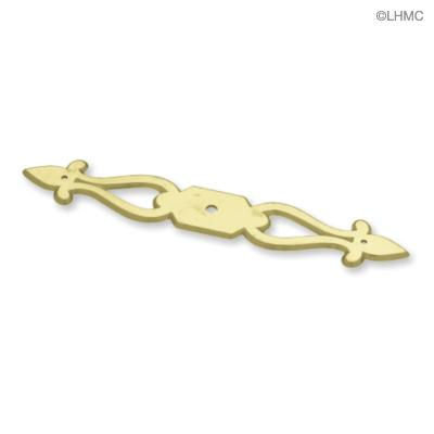 (Paquet de 5) Plaque de bouton fleur de lis en laiton poli