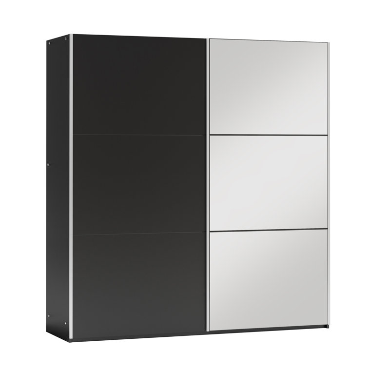Biondo Manufactured Wood Wardrobe, Black Matt