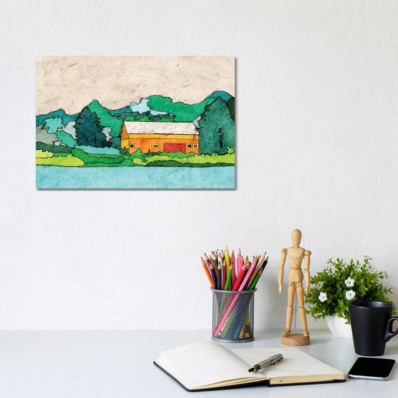 Lake Side by Ynon Mabat - Wrapped Canvas Gallery-Wrapped Canvas Giclée, 20.32cm H x 30.48cm W