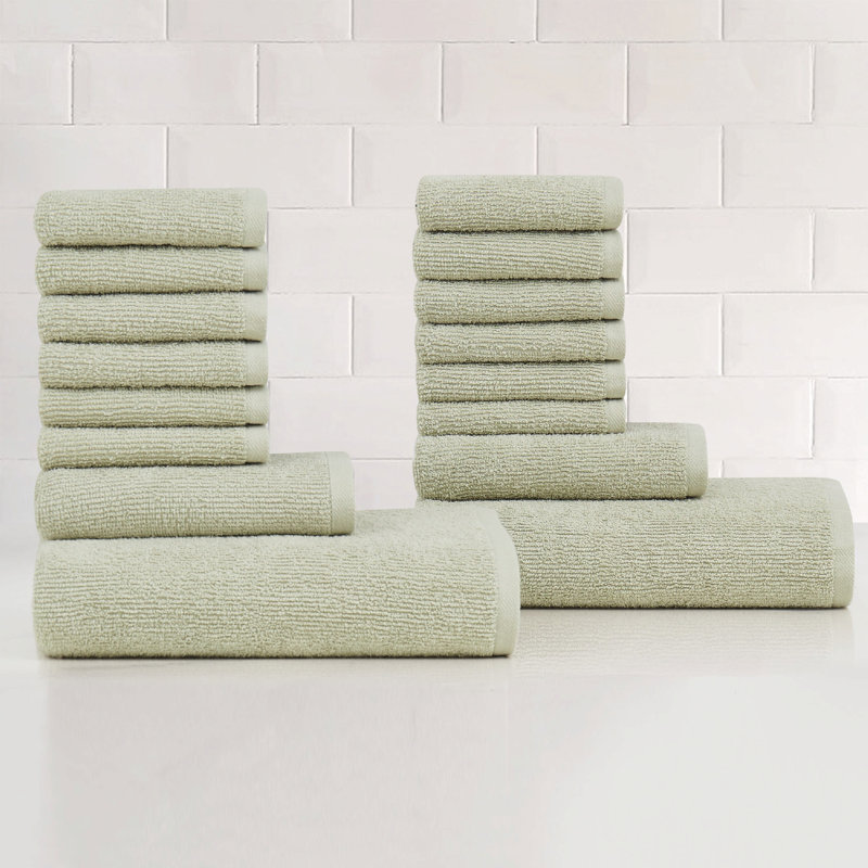 Ensemble de serviettes 16 pièces Trely Soft Essential, Sauge