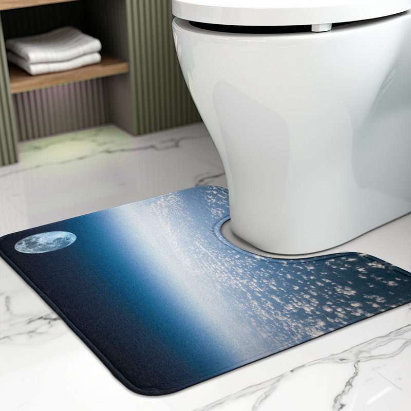 Tapis de salle de bain en U 20 po bleu pâle Space