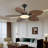 52Inch Tropical Palm Leaf Ceiling Fan With Lights & Remote Control