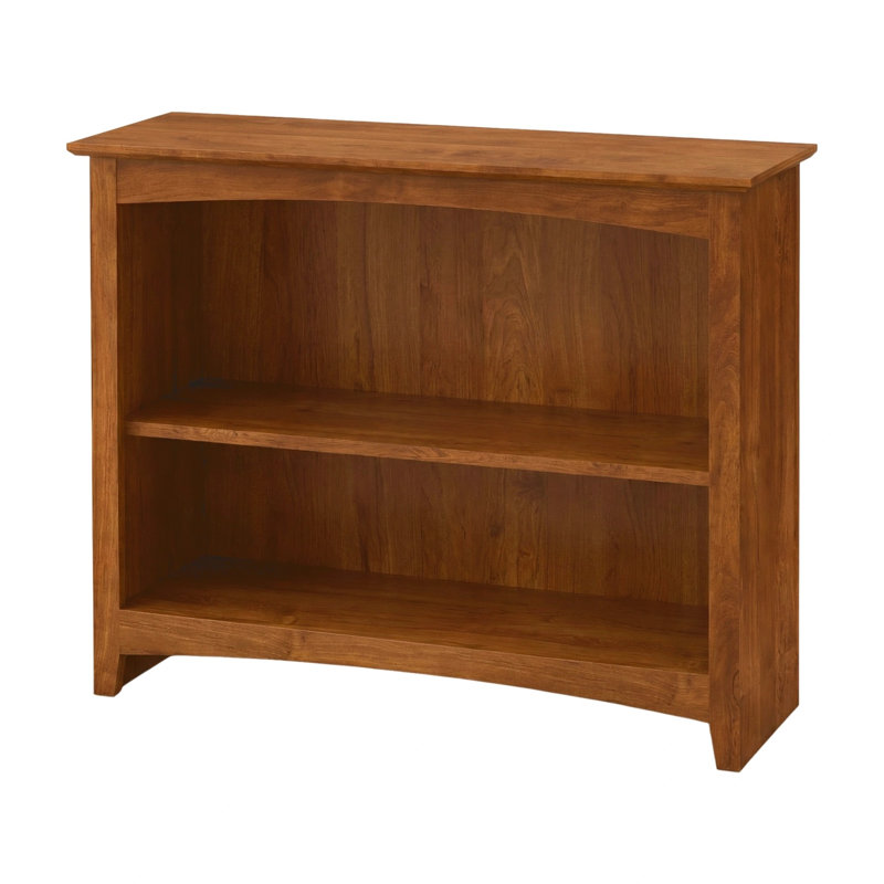 Malani 36" H Solid Wood Classic Bookcase, Golden Pecan, (2 Shelves) 29"H x 37.75"W x 12.875"D