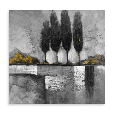 Industrial Landscape Gray Tablecloth | Indoor/Outdoor Decor
