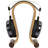 Deco Gear Wood Headphone Display Stand Secure Tabletop Holder with Hard Travel Case