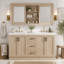 Meuble-lavabo double 59 po avec lavabo SMC 59 po, 4 portes et 3 tiroirs