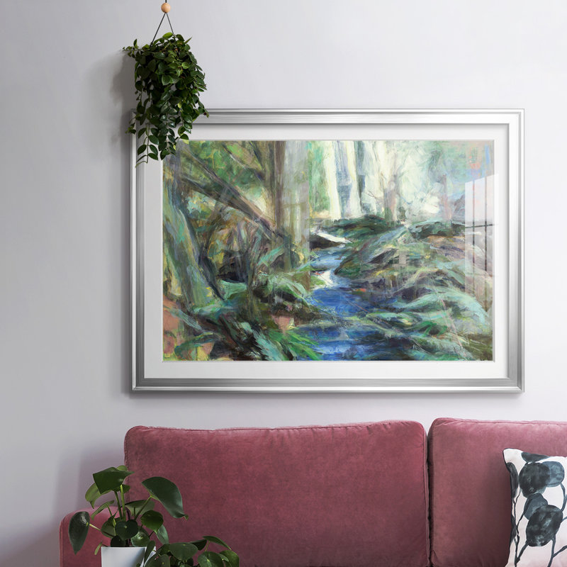 Ramble Blues, reproduction d'art encadrée, Argent, H 27 po x l 39 po x P 1,5 po