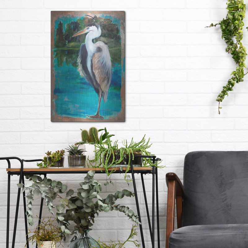 «Marsh Heron» par Stellar Design Studio, H 16 po x l 12 po