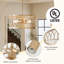Lustre cylindrique moderne 13 "à 2 lumières à intensité variable avec hauteur réglable-627961804