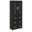  Highboard Old Wood 69.5 X 34 X 180 Cm Engineered Wood And Glass-1735512858