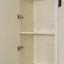 Grand lit escamotable mural avec rangement hydraulique, canapé, tablettes et tiroirs, éclairage DEL / USB, panneau beige, canapé vert-1684206977