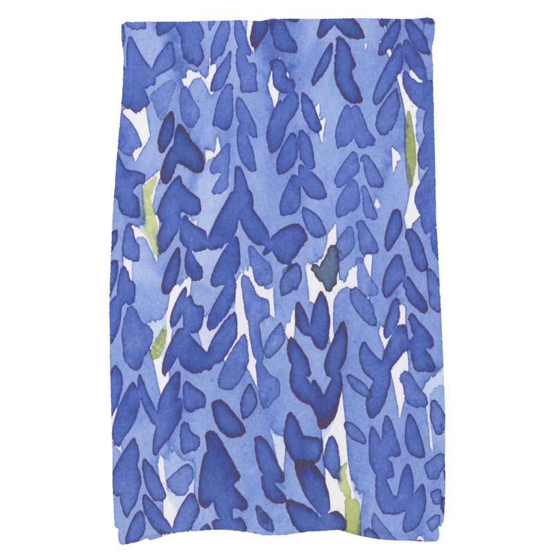 Torchon floral Flower Bell, Bleu