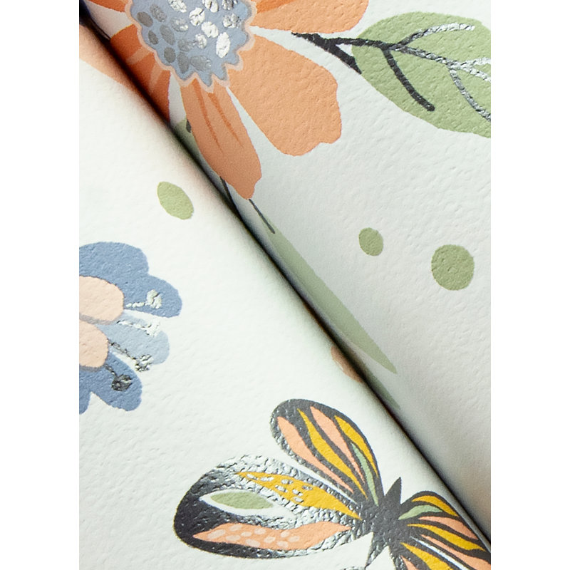 Papier peint floral Gorlest, Corail