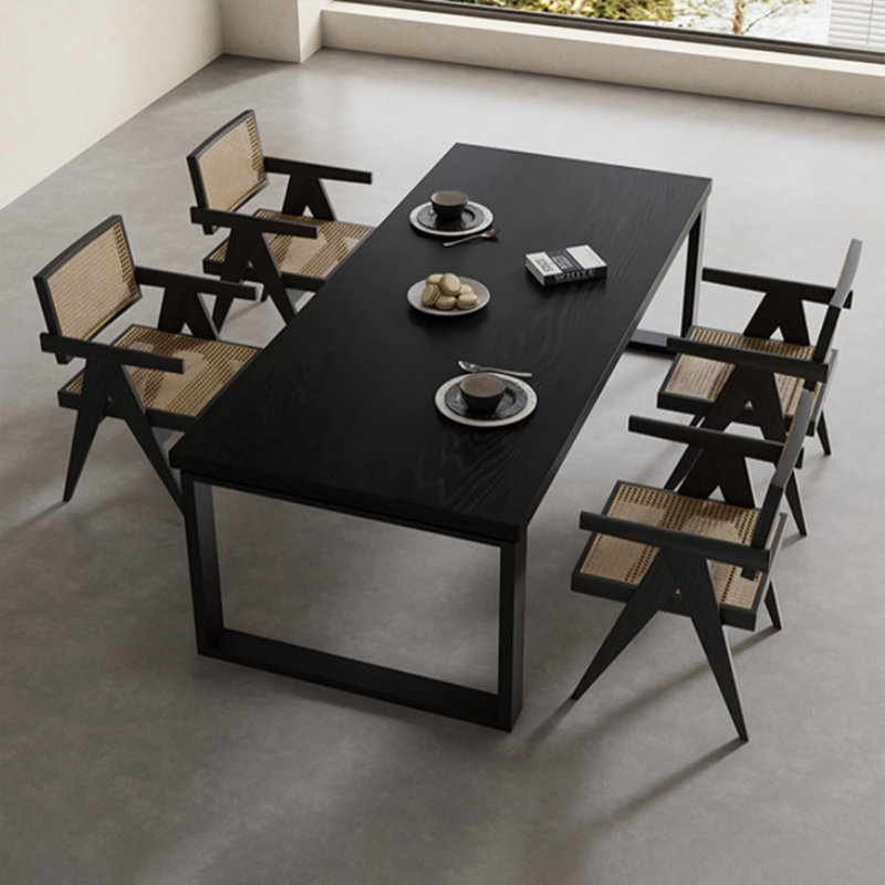 Ensemble de grande table multifonctionnelle en bois massif