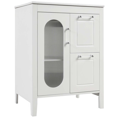 24"" Bathroom Vanity With Sink, Bathroom Vanity Cabinet With 2 Drawers And Door, Adjustable Shelf -  Winston Porter, 67680EA4A4204179AA754848015A0D09