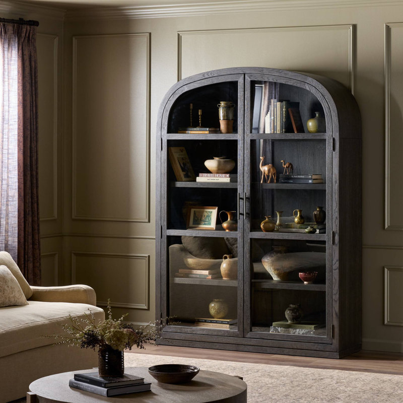 Large armoire Hepburn - chêne anthracite foncé, Dark Anthracite Oak Veneer
