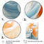 Encre liquide liquide, vague bleue abstraite - orange, encre liquide abstraite-408124772-408124765