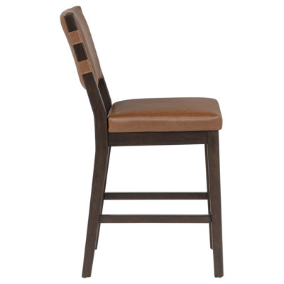 Chaise rembourrée en similicuir Tegan
