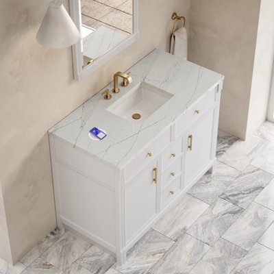 Bellshire 48" Single Vanity w/ 3 CM Top w/FreePower Wireless Charger