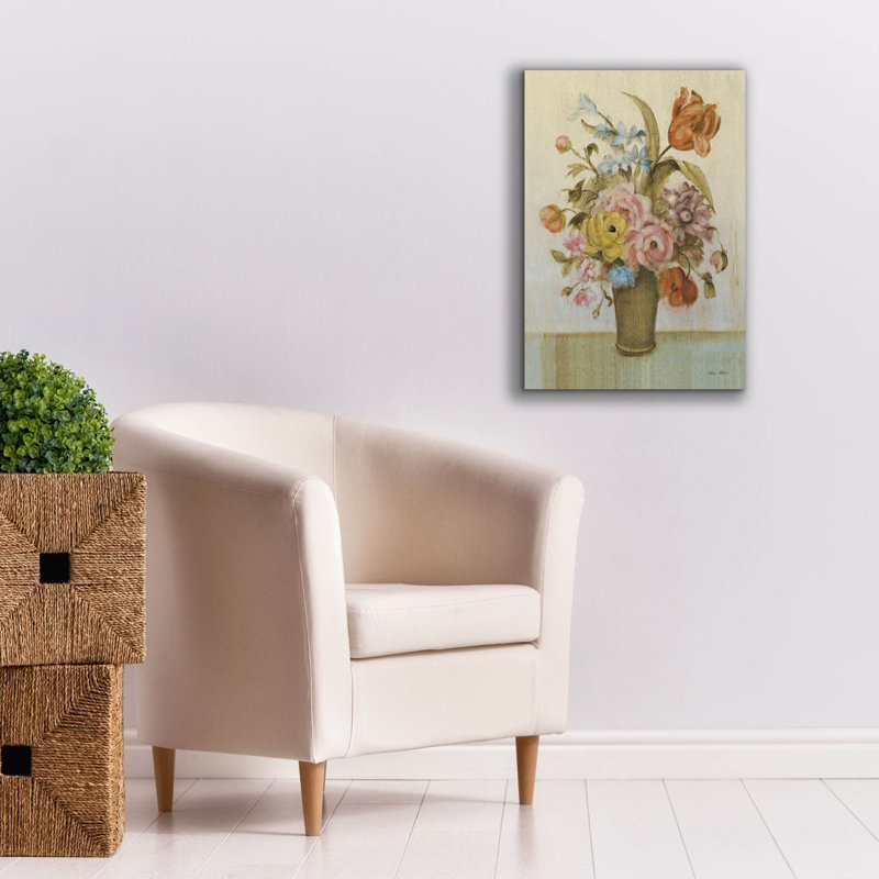 «Garden Bouquet 1» par Cheri Blum, art mural sur toile, H 26 po x l 18 po x P 0,75 po