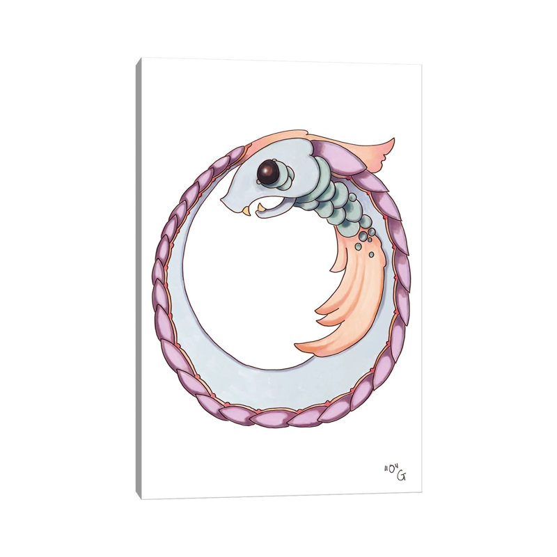 Monster Letter O 1 Piece Wrapped Canvas Wall Art, 66.04 cm H x 45.72 cm W x 3.175 cm D