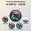 Vitrail de vitrail 12 "H Ladybug Flower-1351011197