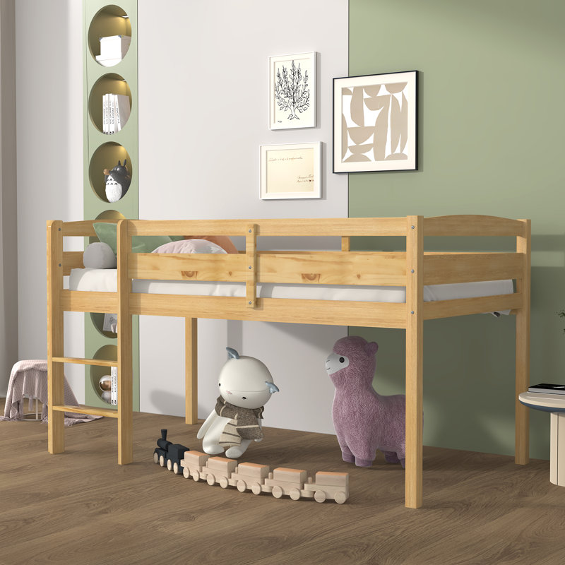 Lit mezzanine simple Hiemkea Kids, Noyer
