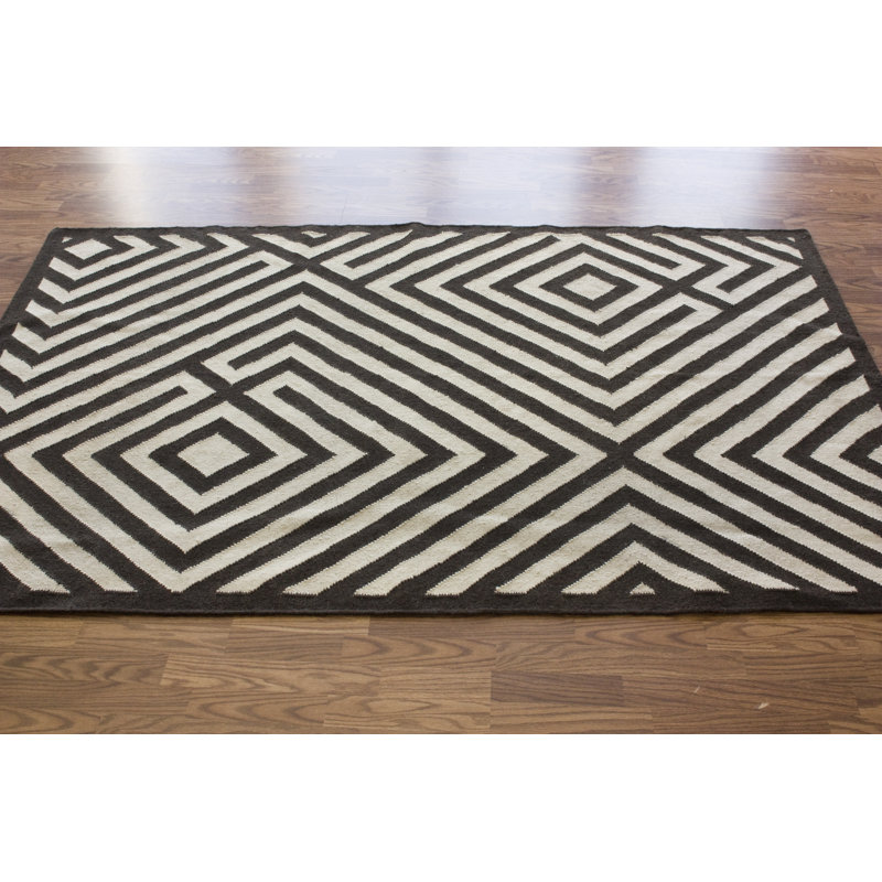 Tapis brun à motif géométrique Maiorano, Rectangle 8' x 10'