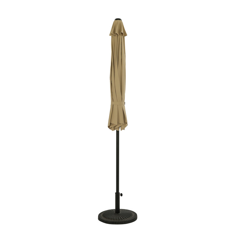 Stacia 108'' Octagonal Market Umbrella with Breez-Tex Canopy, Taupe