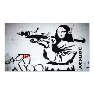 Monnalisa Cannone by Banksy - Rectangle Print