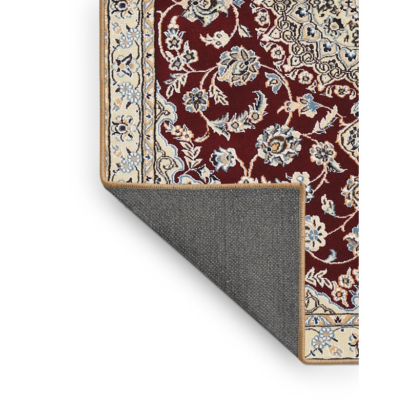 Tapis traditionnel mehroon/bleu ciel, Rectangle 5 pi x 7 pi
