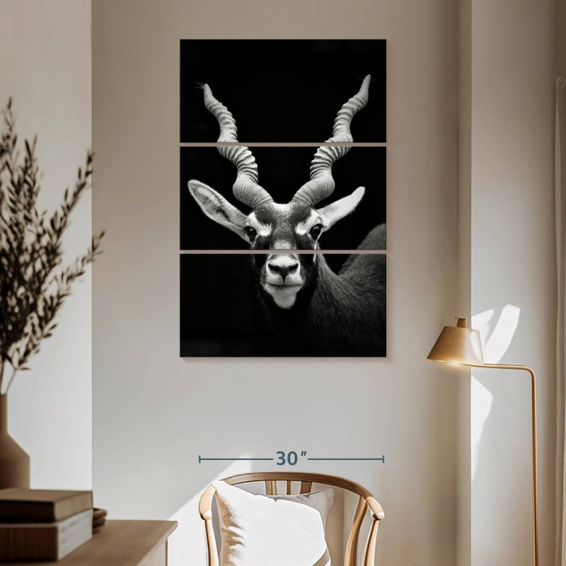 Brampt German Horned Antelope, 65" H x 42" W