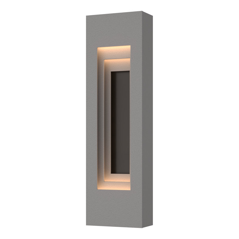 Procession Aluminum Outdoor Flush Mount, 27.5" H x 8" W x 3.9" D, Coastal White, Coastal Burnished Steel