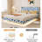 Floating Bed Frame with Storage Headboard, LED Bed Frame with Charging Station-1834714933-1834714934