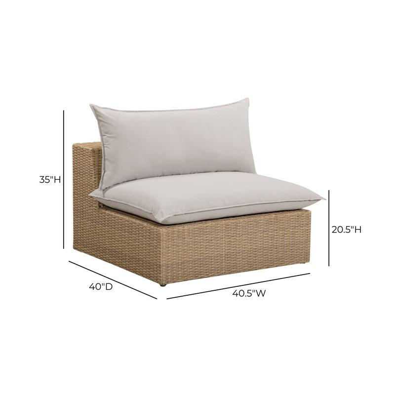 Fauteuil d'extérieur sans accoudoirs Cali