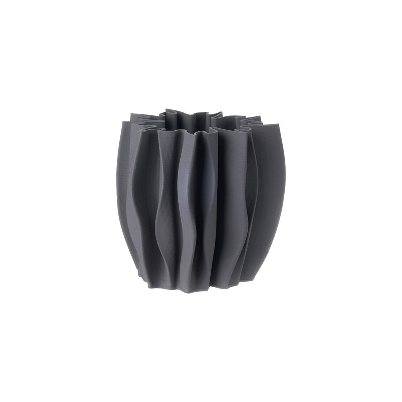 Vase en céramique imprimé 3D 9 po, Gris