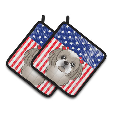 Caroline's Treasures American Flag Polyester Potholder