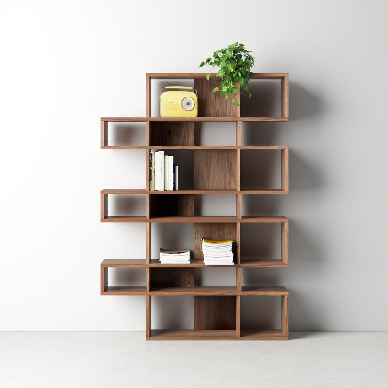 Geometric Bookcase, Walnut