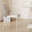 Table de roche moderne blanc crème lustré-107150367