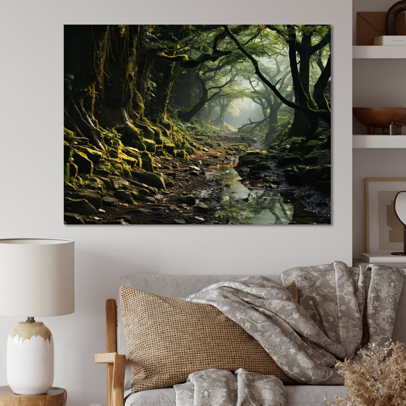 «Scenic Landscape Enchanted Forest», reproduction d'art sur toile, Toile tendue, H 12 po x l 20 po x P 1 po