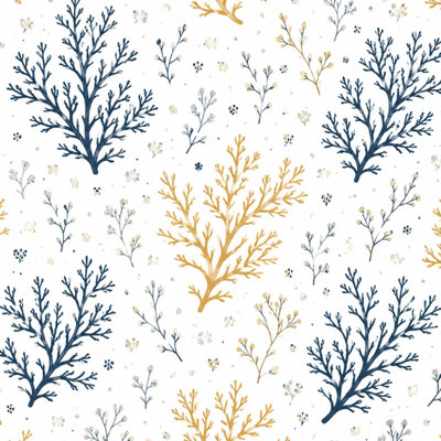 Papier peint adhésif autocollant à motif de silhouette d'élégant arbre bleu, blanc, papier de contact amovible, adhésif mural, décoration murale pour armoires de cuisine de chambre à coucher, 24 po x 118 po