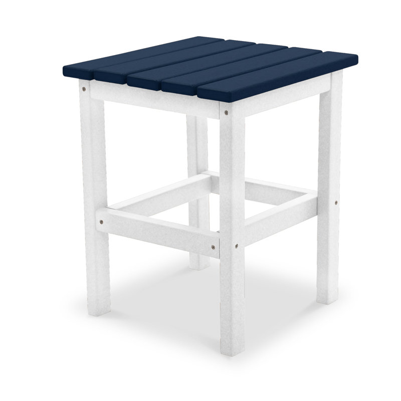 Table d'appoint Leighton, Blanc / bleu marine